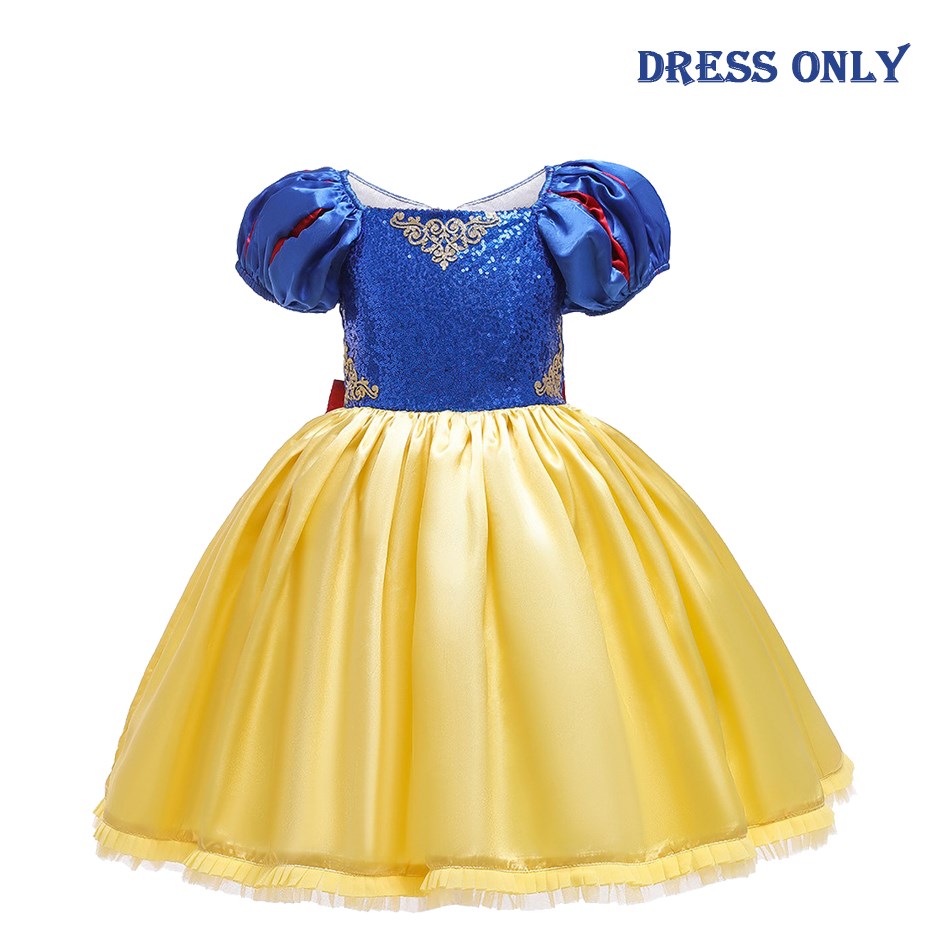 Baby Girl Snow White Dress Princess Costume Kid Birthday Halloween Party Children Ball Bown Clothes Fancy Cosplay Outfits Stage alx