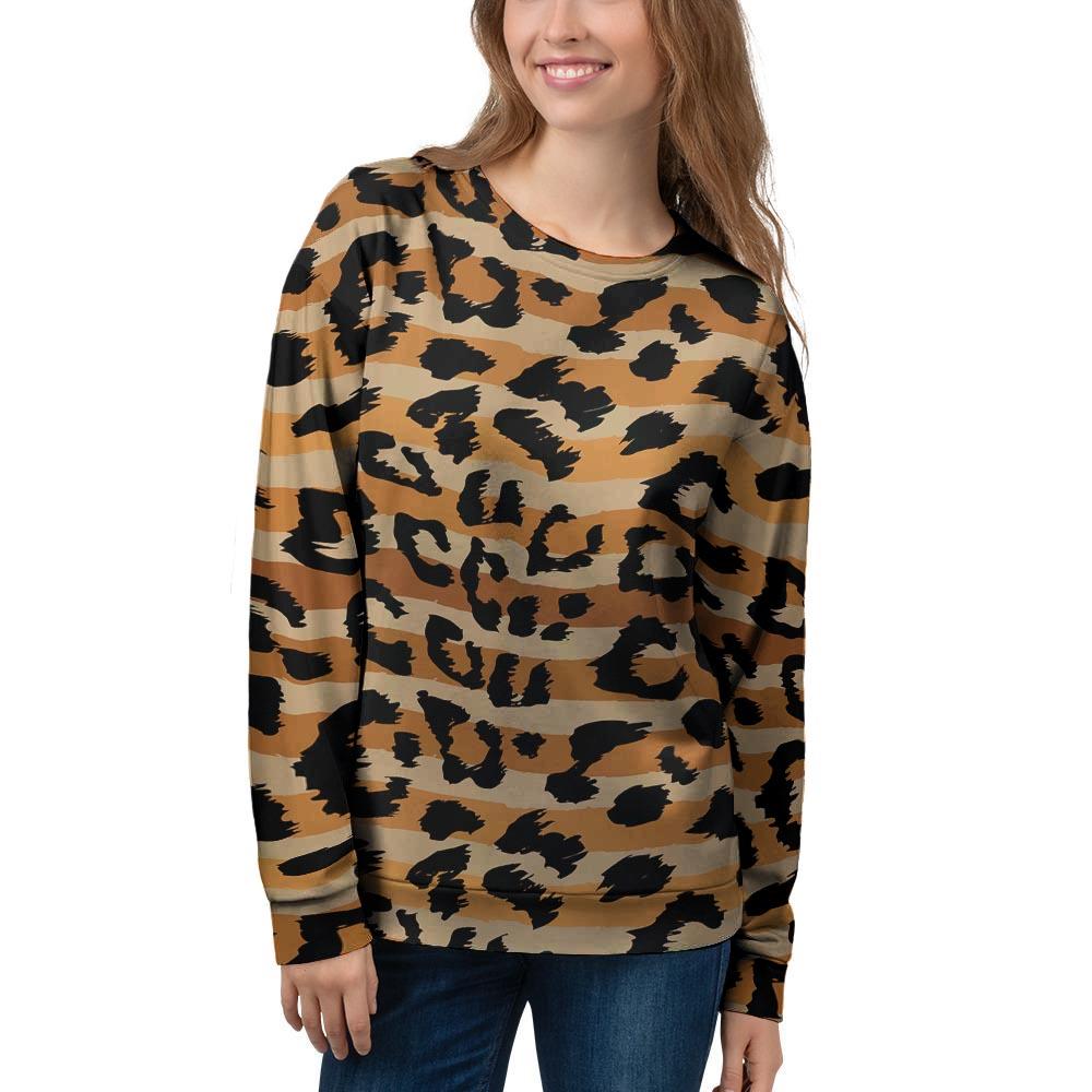 Striped Leopard Women’S Sweatshirt