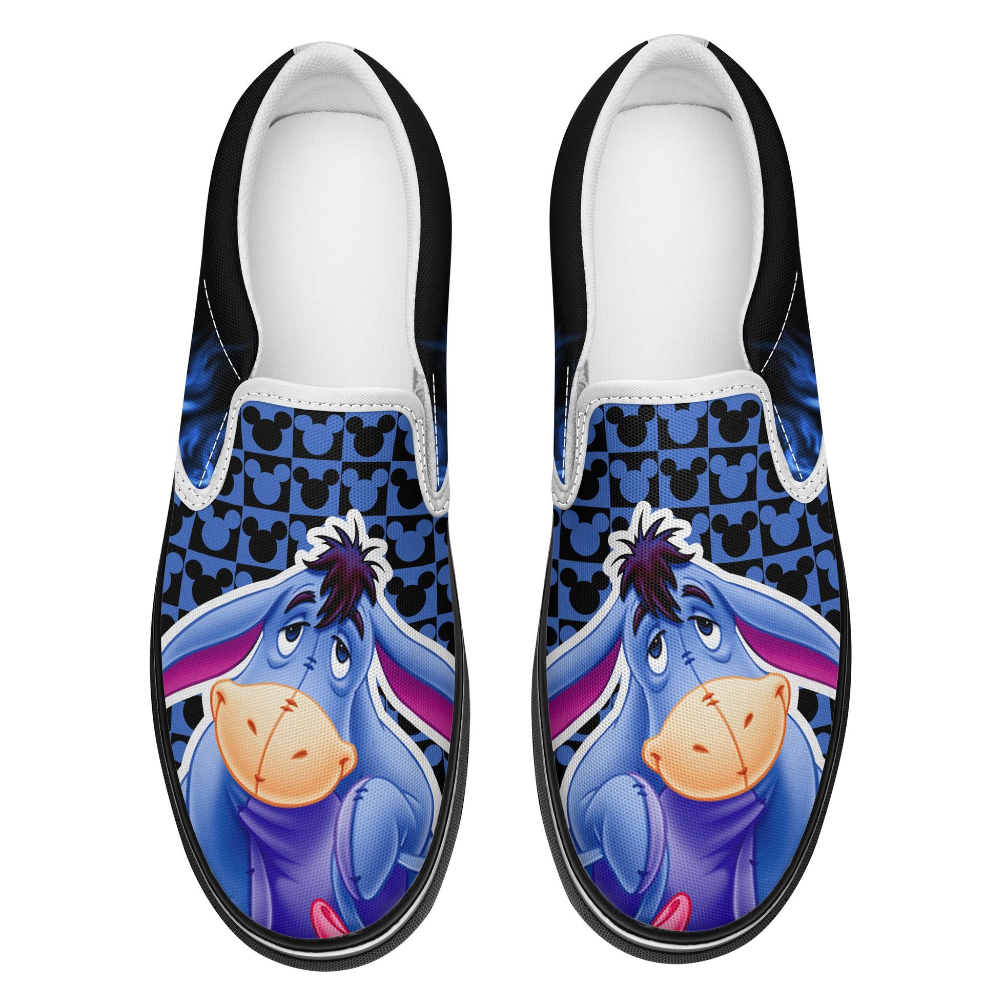 Eeyore Cartoon Winnie The Pooh For Men And Women Art Sneaker Design Gift For Fans Custom Shoes Slip On Shoes