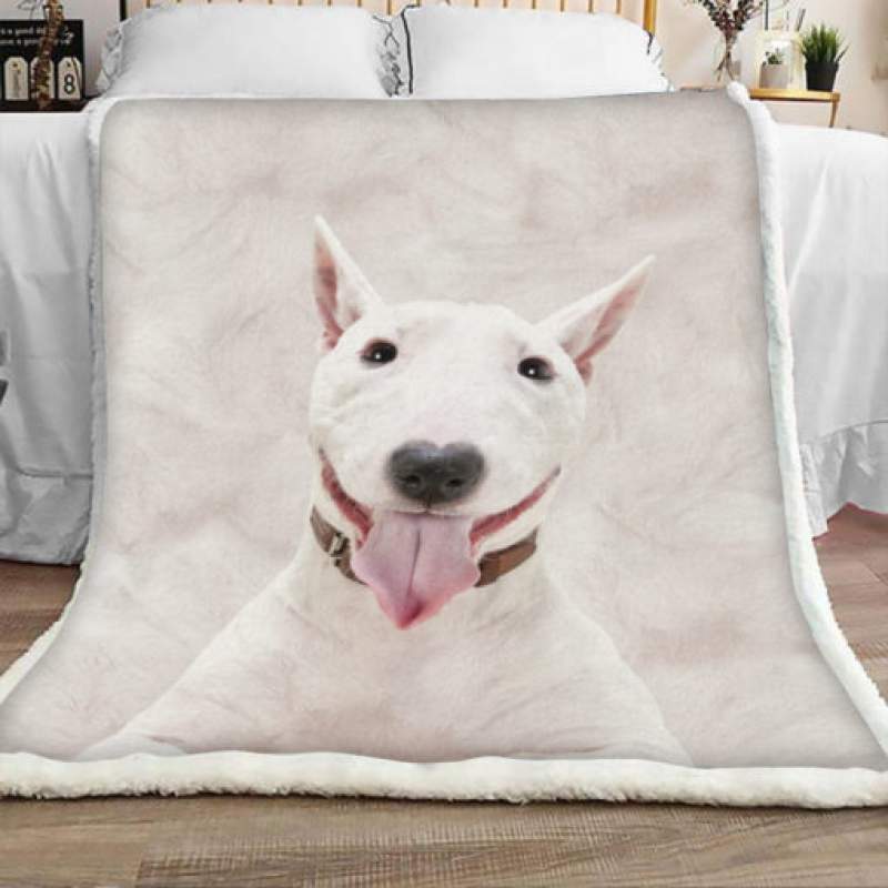 Bull Terrier Dog Sherpa Blanket JR1603 67O57