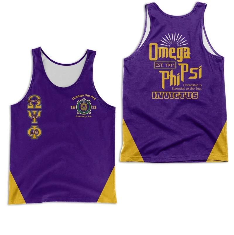 Wonderprint Tank Top Invictus Omega Psi Phi Men Tank Top