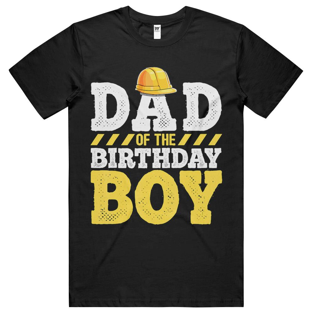 Dad Of The Birthday Boy Construction Birthday Party Hat Men T Shirts