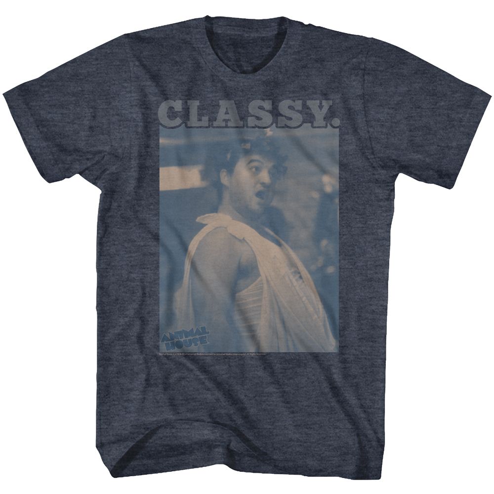 Animal House-Classy-Navy Heather Adult S/S Tshirt