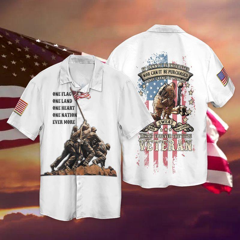 Veteran – One Nation Hawaiian Shirt | For Men & Women | Adult | Hw9725