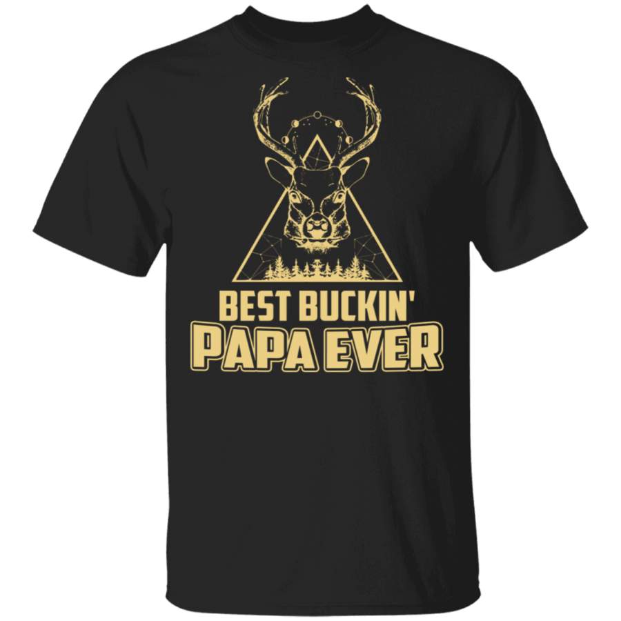 Best Buckin’ Papa Ever Deer Hunting Bucking Father’s Day Tshirt