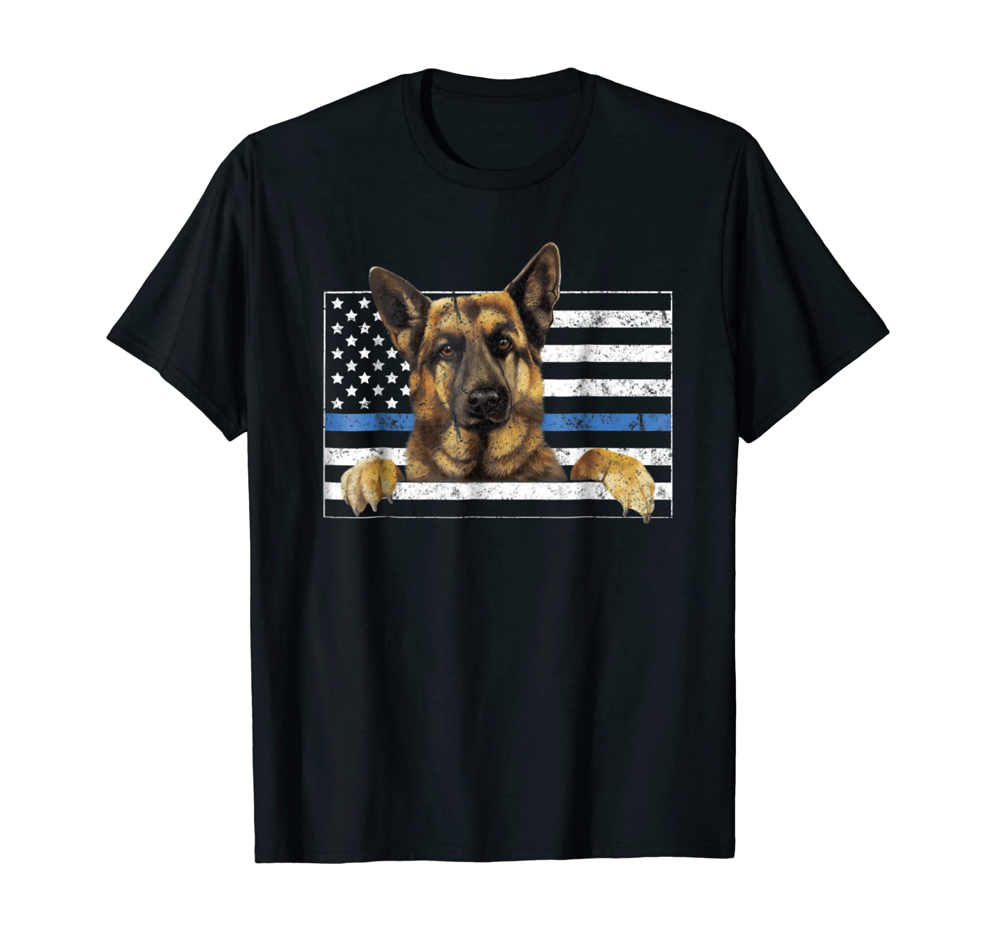 Thin Blue Line K9 German Shepherd TShirt Dog Police Officer