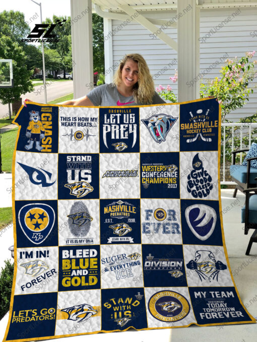 Nashville Predators 2 Quilt Blanket A95