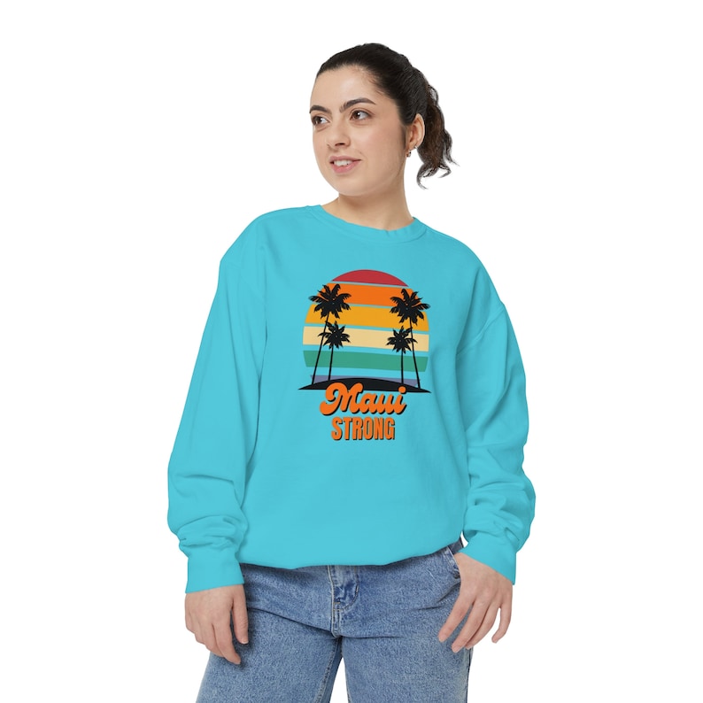 Maui Strong Sweatshirt, Support Maui Vacation Shirt, Tropical Shirt, Hawaii Sweatshirt Sws1748