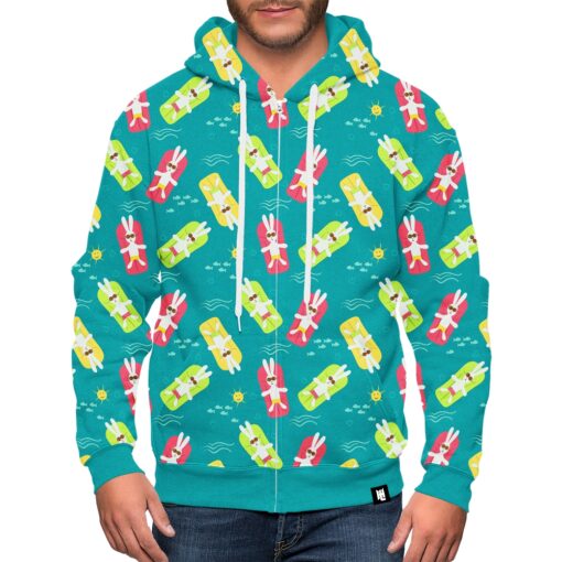 Relaxed Rabbits Zip-Up Hoodie