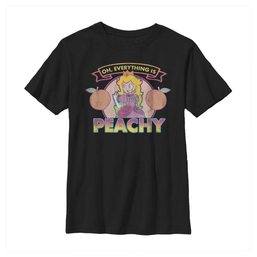 Super Mario Princess Peach Everything Peachy  T-Shirt