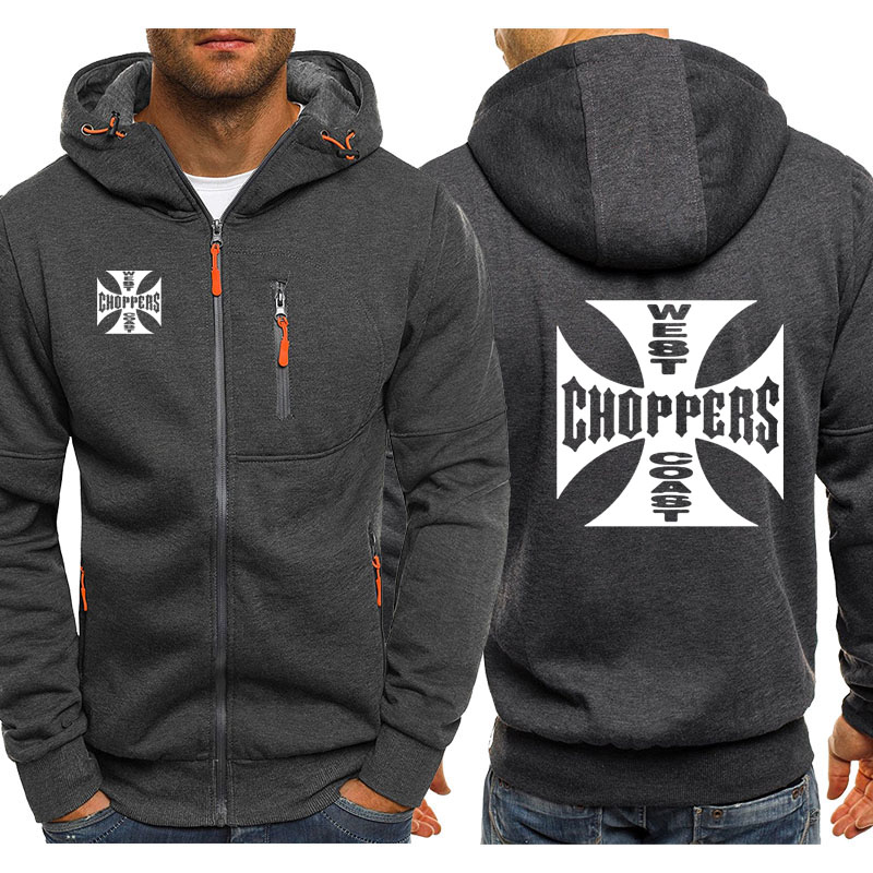 Spring Autumn Zipper Hoodies Mens jackets West Coast Choppers Print Casual Coats Harajuku Outwear Sweatshirt High Quality Tops alx