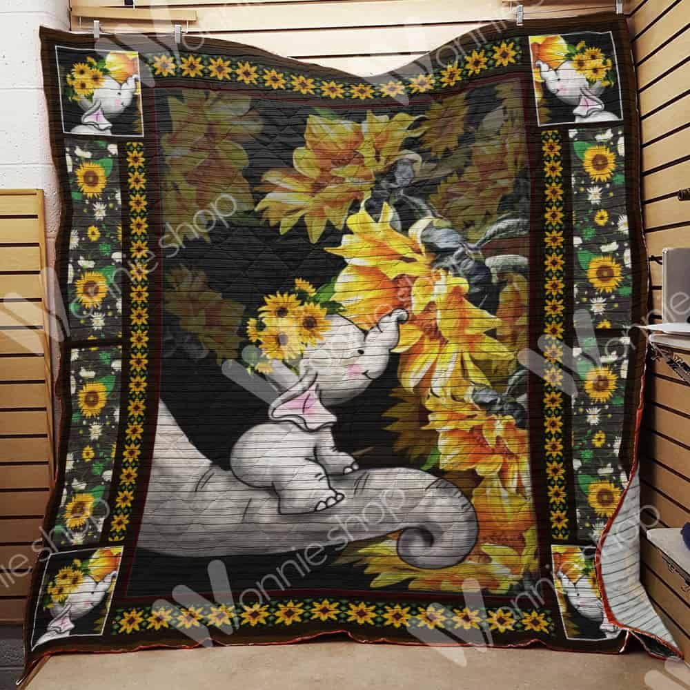 Lalasea Elephant 3D Customized Quilt Blanket Esr6