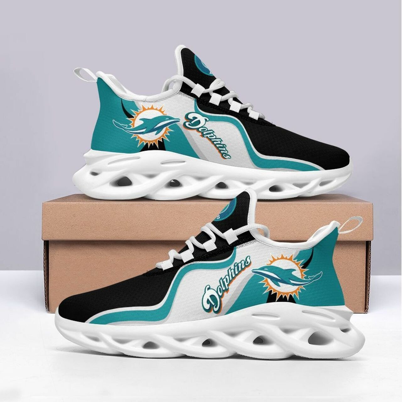 Miami Dolphins Yezy Running Sneakers Art 1980