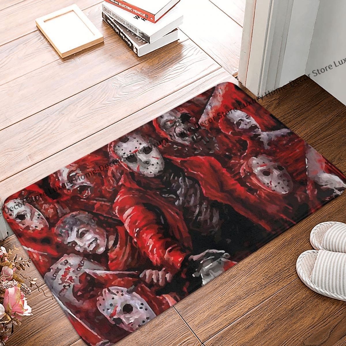 Happy Halloween Anti-Slip Doormat Living Room Mat HORROR MOVIE CHARACTERS Balcony Carpet Entrance Door Rug Home Decorative alx