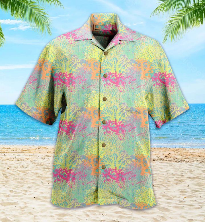 Coral Reef Green Hawaii Shirt Ha96582