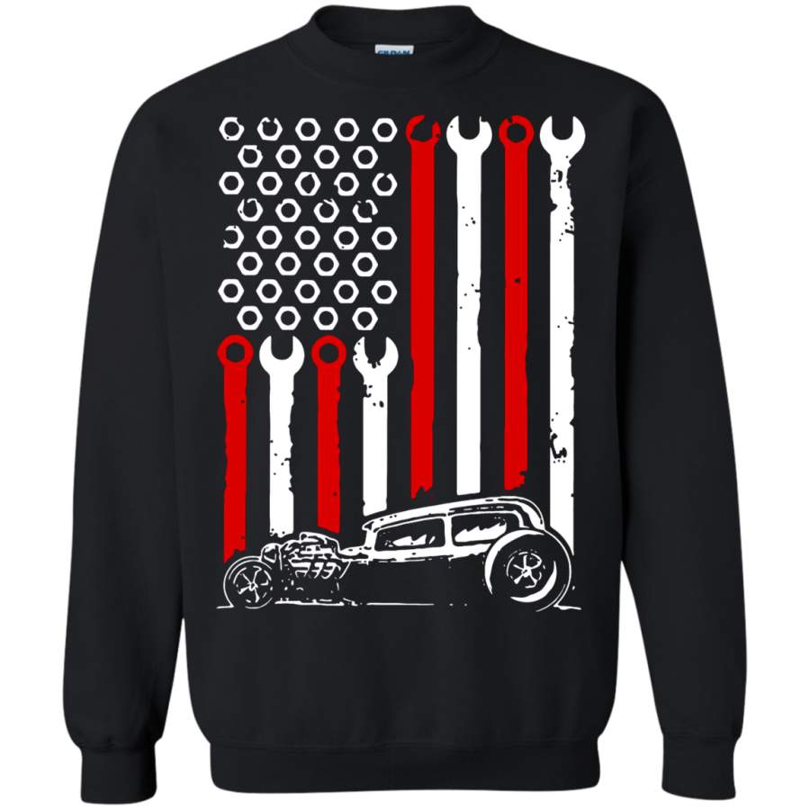 AGR Hot Rod American Flag Independence Day Sweatshirt