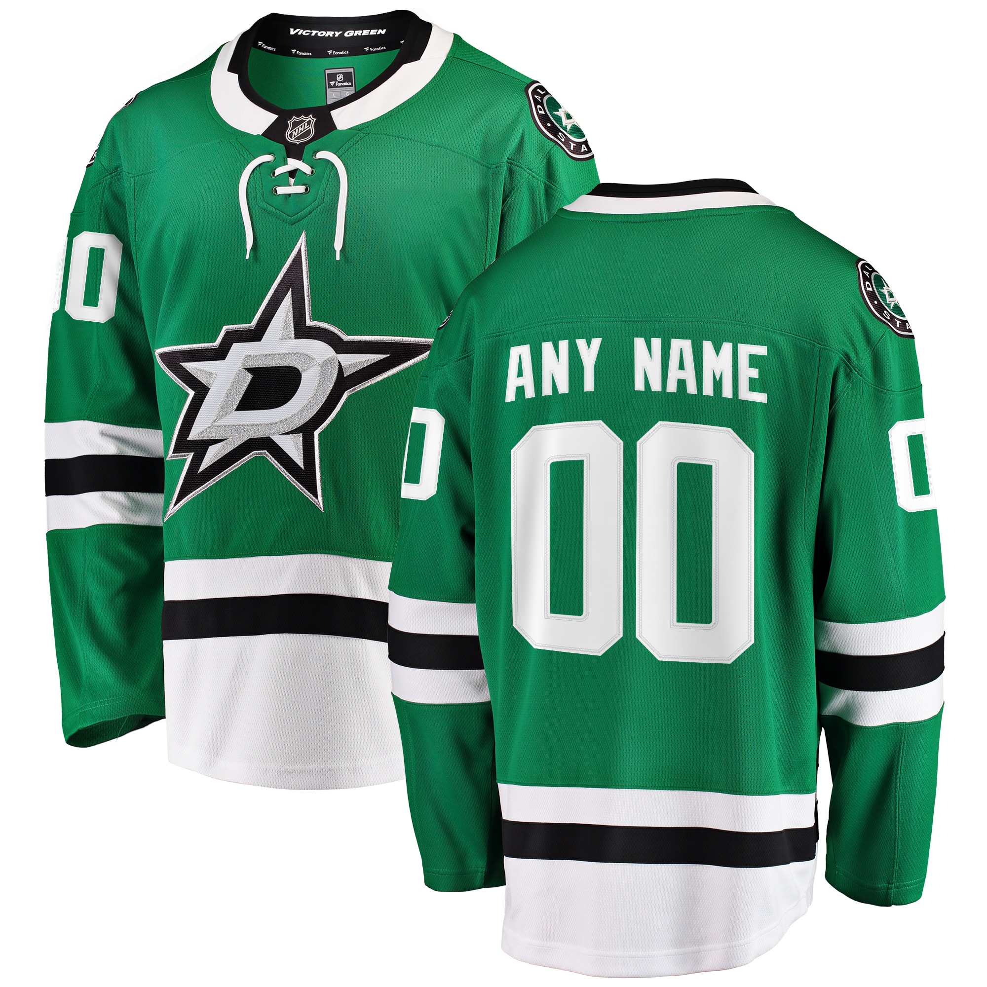 Dallas Stars Branded Home Breakaway Custom Jersey – Green