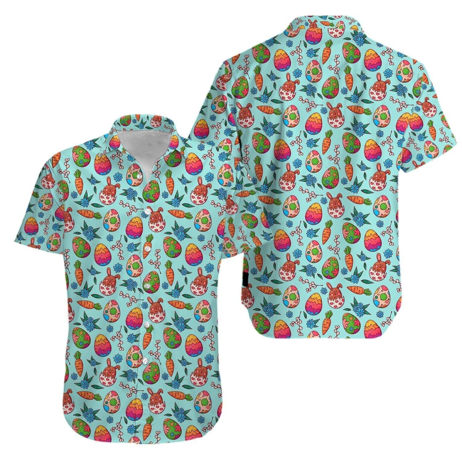 Shop Bunny Love Carrot Happy Easter Day Egg Hawaii Aloha Shirts V Ha26795