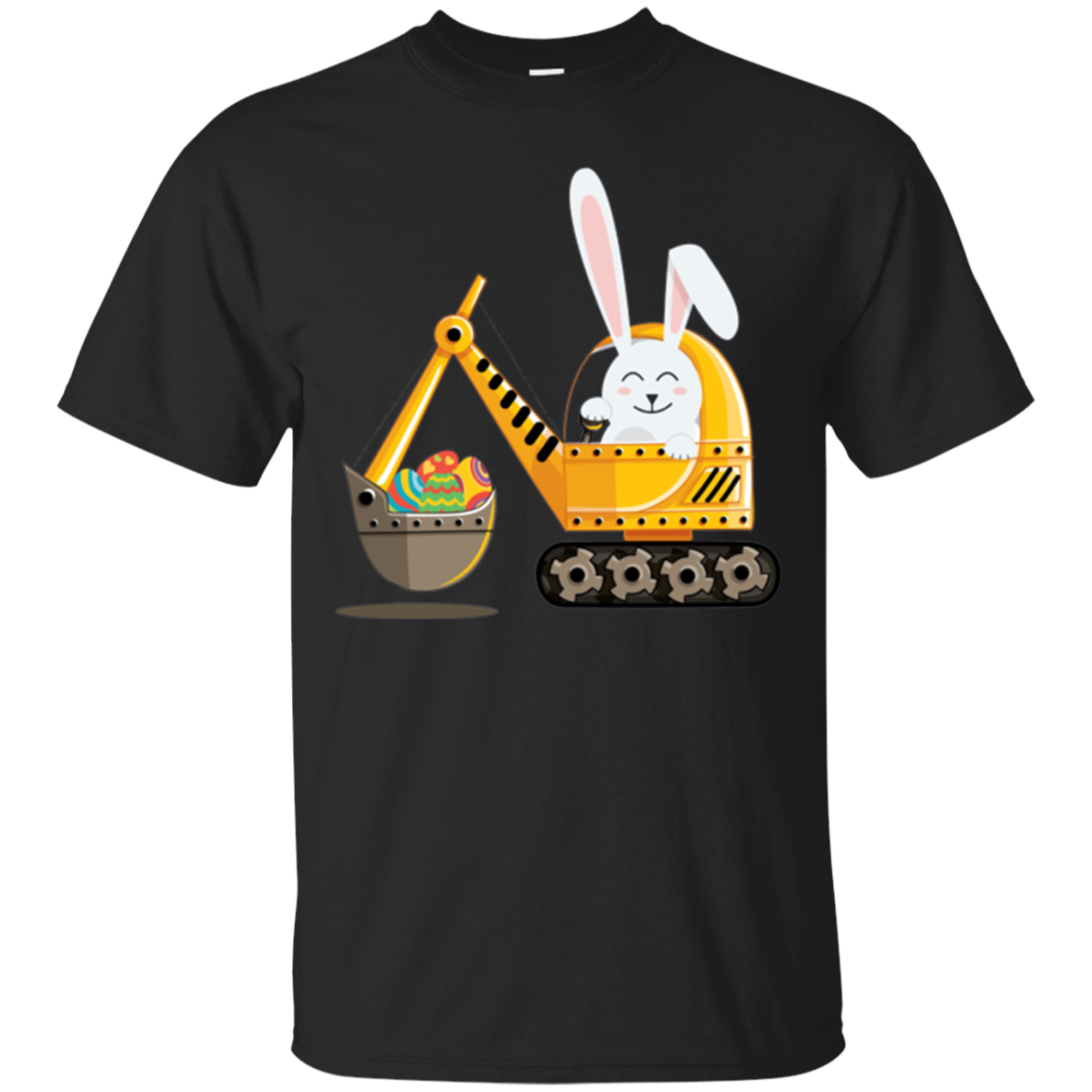 Bunny Digging Easter Eggs Silly Fun Kids T Shirt