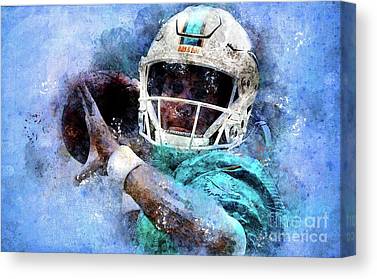 Miami Dolphins American Football Team Sports Posters For Sports Fans Drawspots Illustrations Canvas Print