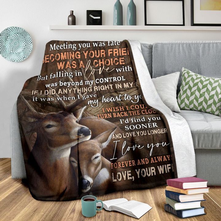 To My Husband Meeting You Was Fate Fleece Blanket Gift For Family, Birthday, Husband, Gift For Him Gift Home Decor Bedding Couch Sofa Soft And Comfv