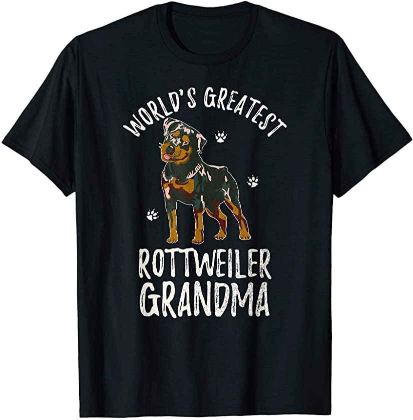 World’s Greatest Rottweiler Grandma Funny Rottie Puppy Lover T-Shirt