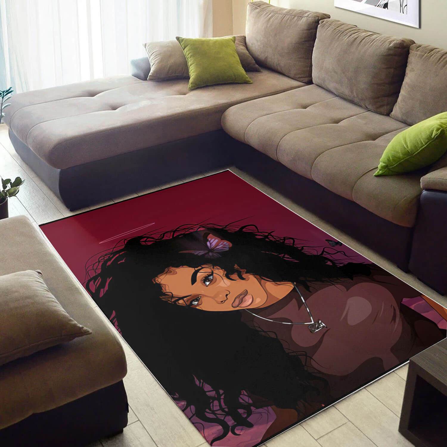 African American Area Rugs Beautiful Afro Girl African Themed Area Rugs African Themed Living Room WBG11879