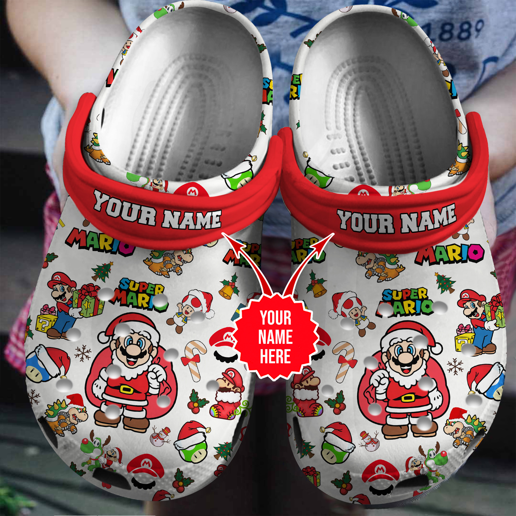 Super Mario Game Crocs Crocband Clogs Shoes Comfortable For Men Women and Kids 2