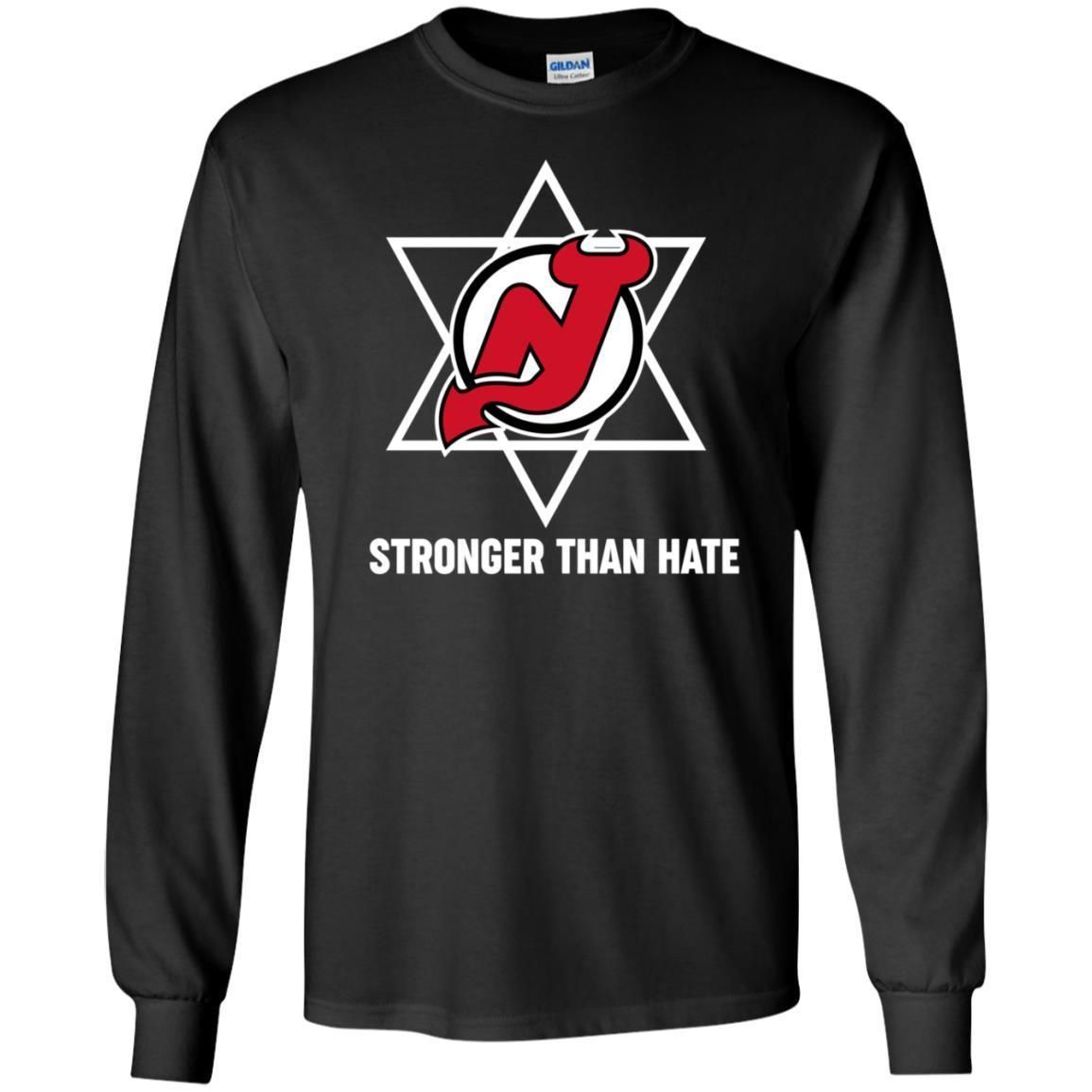 Buy New Jersey Devils With Pittsburgh Stronger Than Hate Long Sleeve Tee