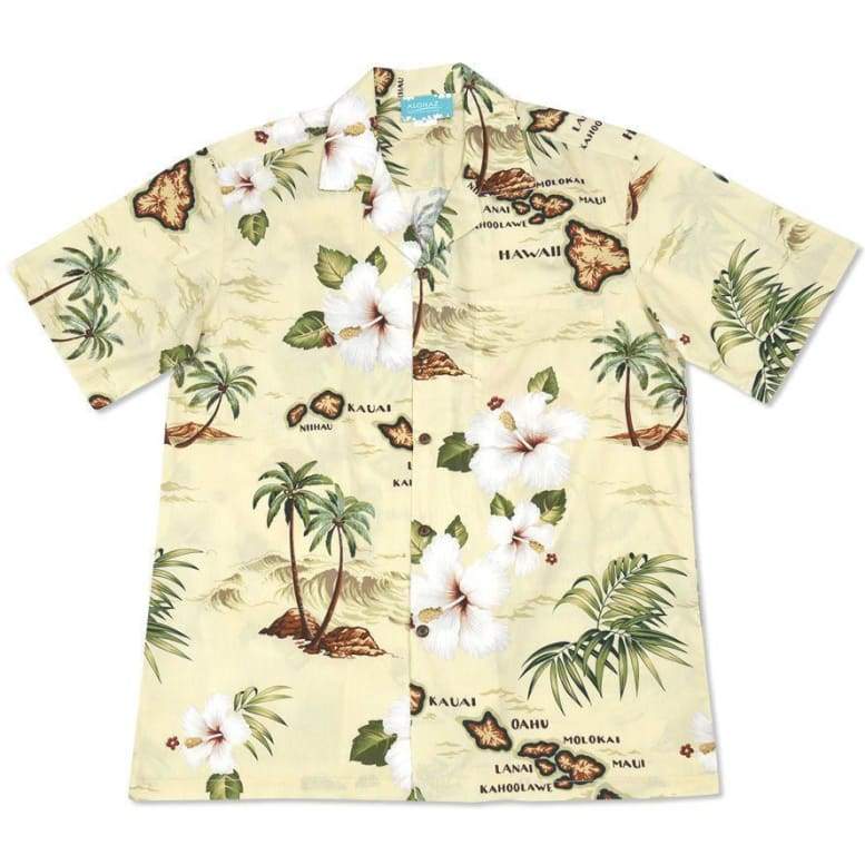 Voyage Yellow Hawaii Cotton Shirt Ha22398