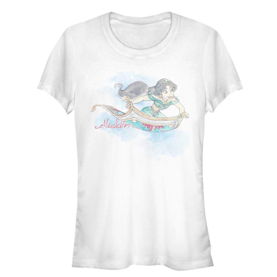 Aladdin Junior’s Jasmine Watercolor Carpet Ride  T Shirt