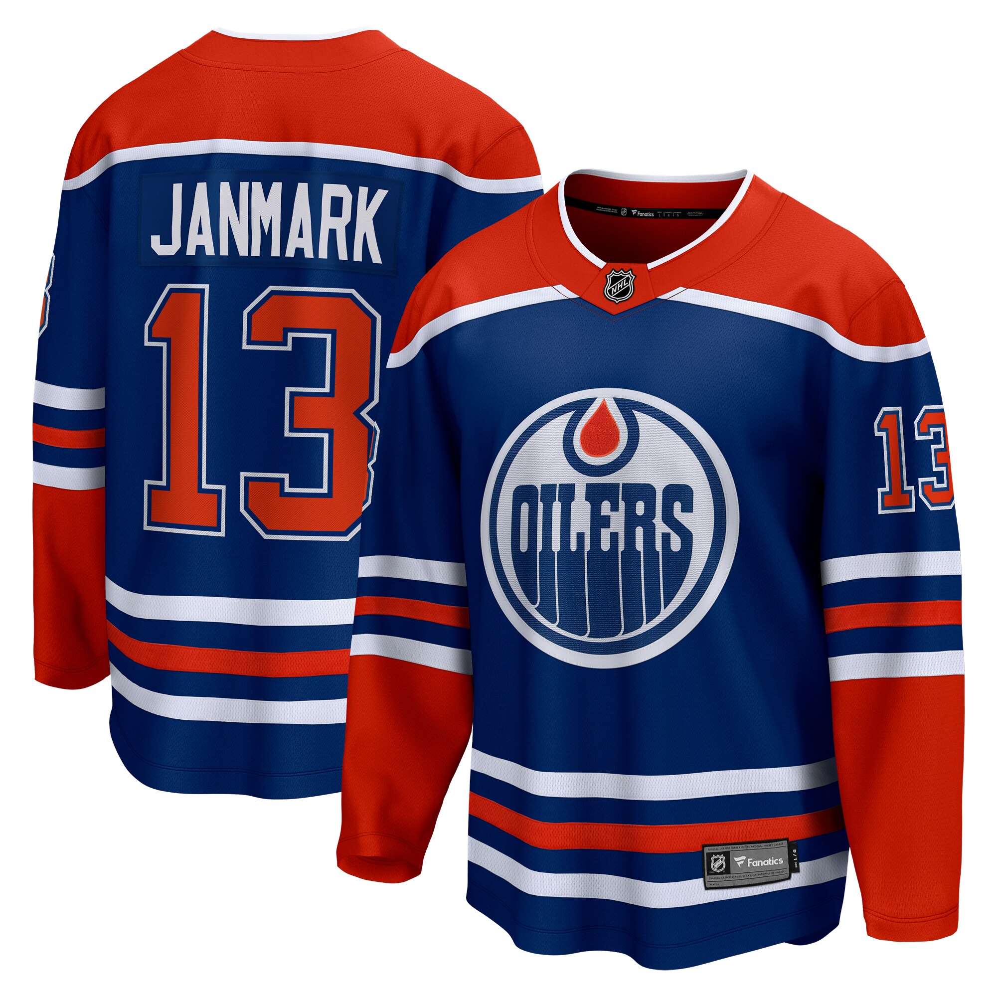 Men's Edmonton Oilers Mattias Janmark Royal Home Breakaway Jersey