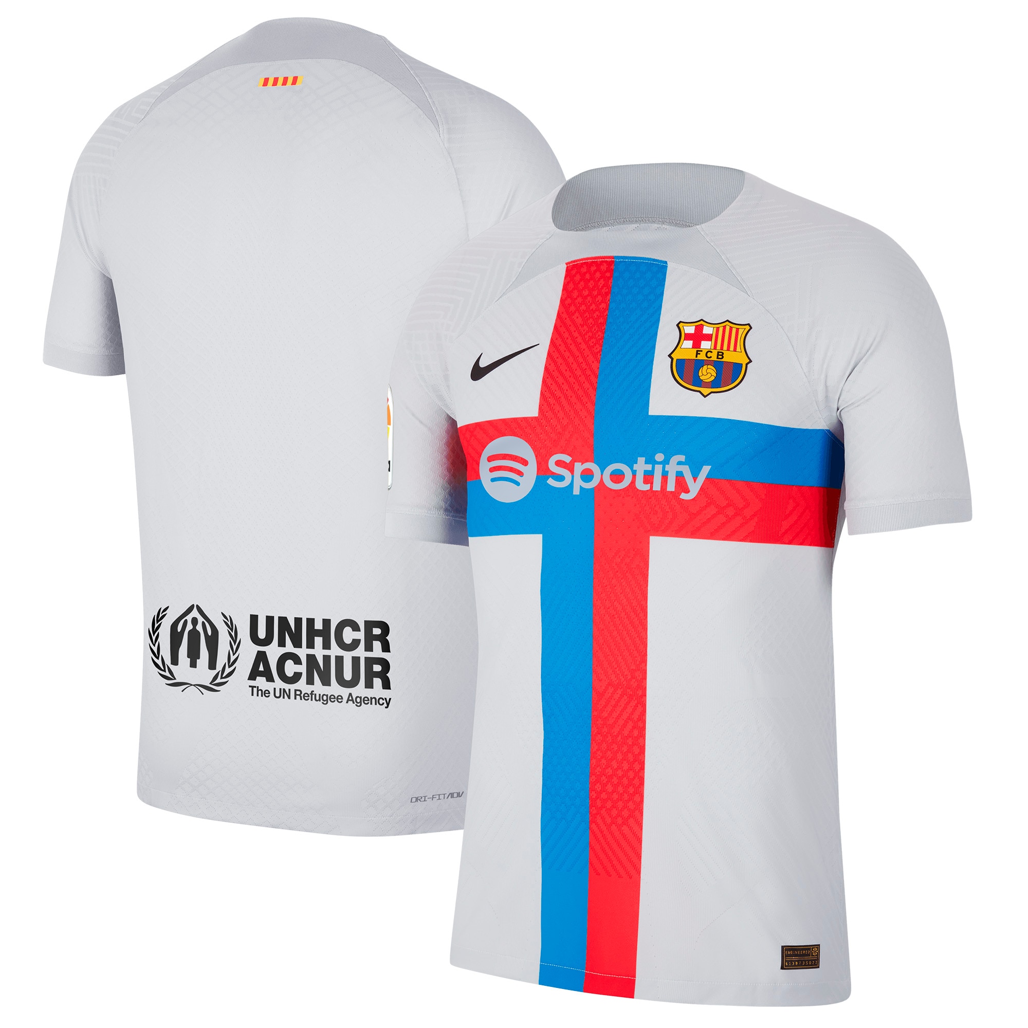 Barcelona 2022/23 Third Vapor Match Authentic Blank Jersey – Gray