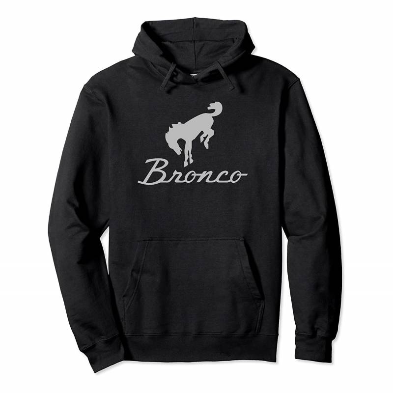 Ford Bronco Gray Logo Pullover Hoodie Sweatshirt T-Shirt