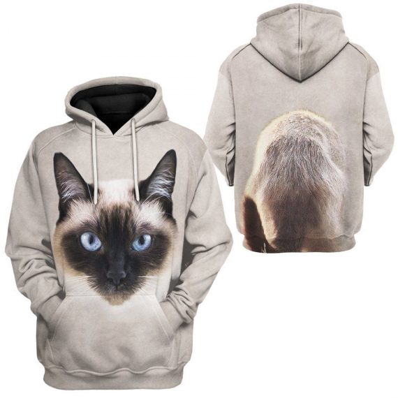 3D Siamese Cat All Over Print Unisex Hoodie Cat Lovers