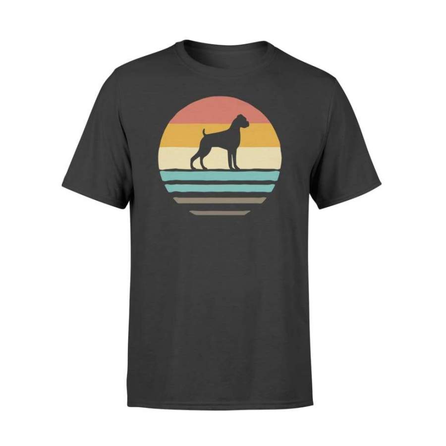 Boxer Dog Shirt Retro Vintage 70s Silhouette Breed Gift – Standard T-shirt