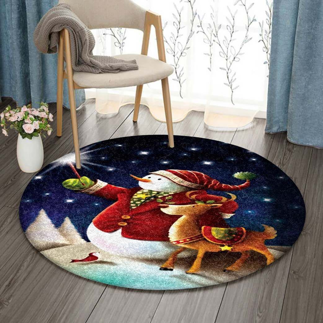 Christmas GE345 Round Rug  CYSI2907