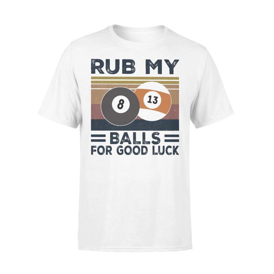Billard Rub My Balls For Good Luck Vintage Retro T-shirt