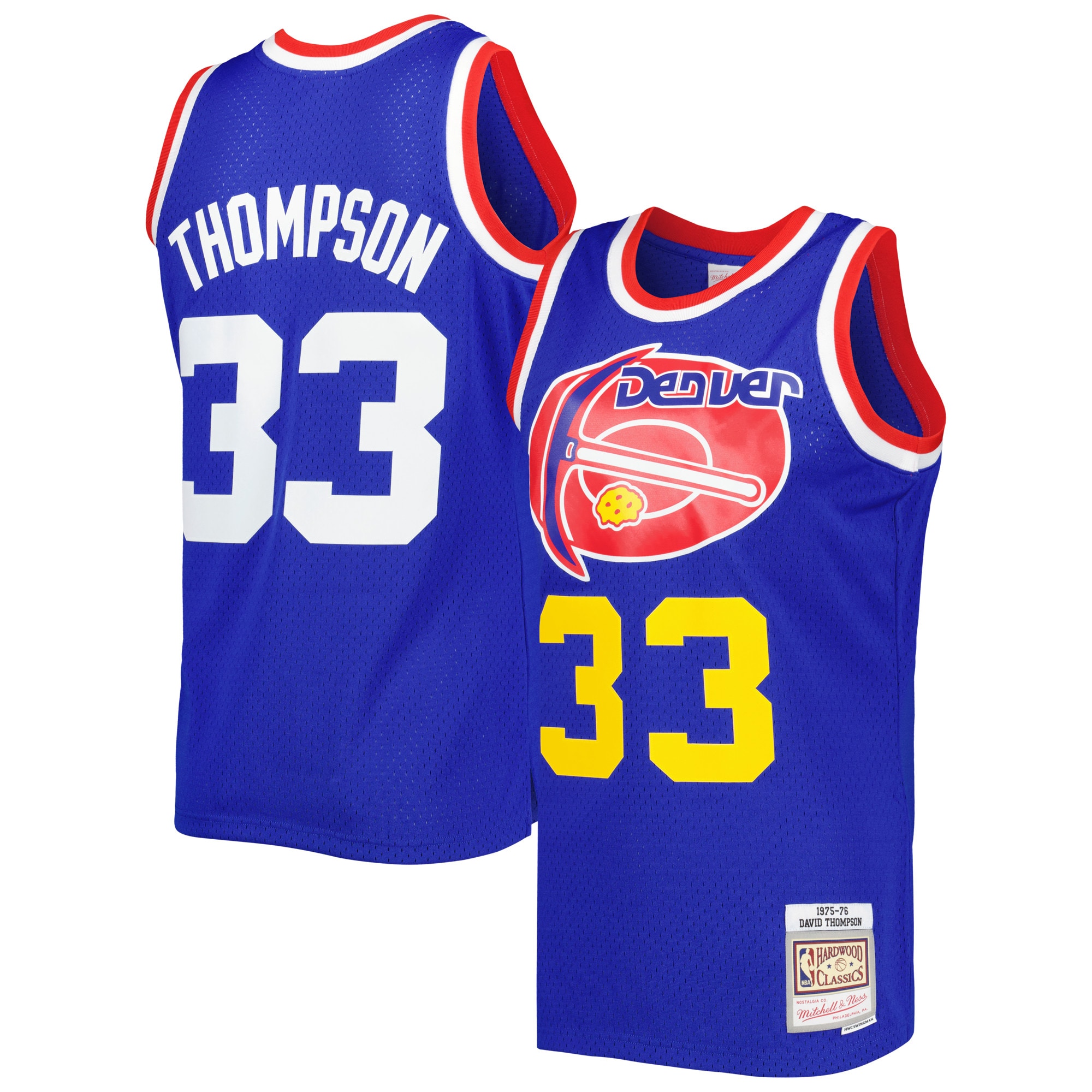 David Thompson Denver Nuggets Mitchell & Ness Hardwood Classics 1975/76 Swingman Jersey – Royal