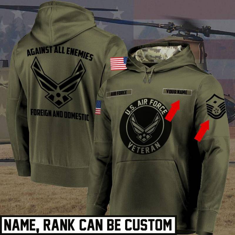 United States Air Force Pullover Hoodie Customize TBD272007HD02-AF