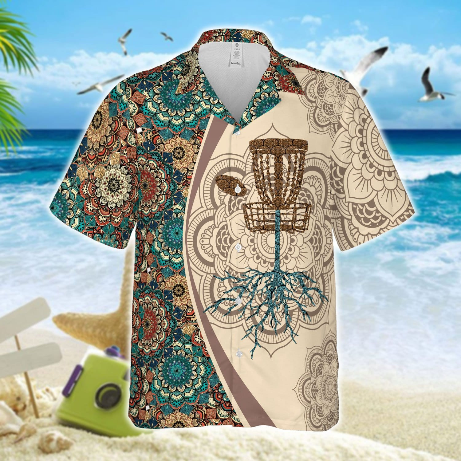 Disc Golf Mandala Unisex Hawaii Shirts Beach Shorts Ha110303