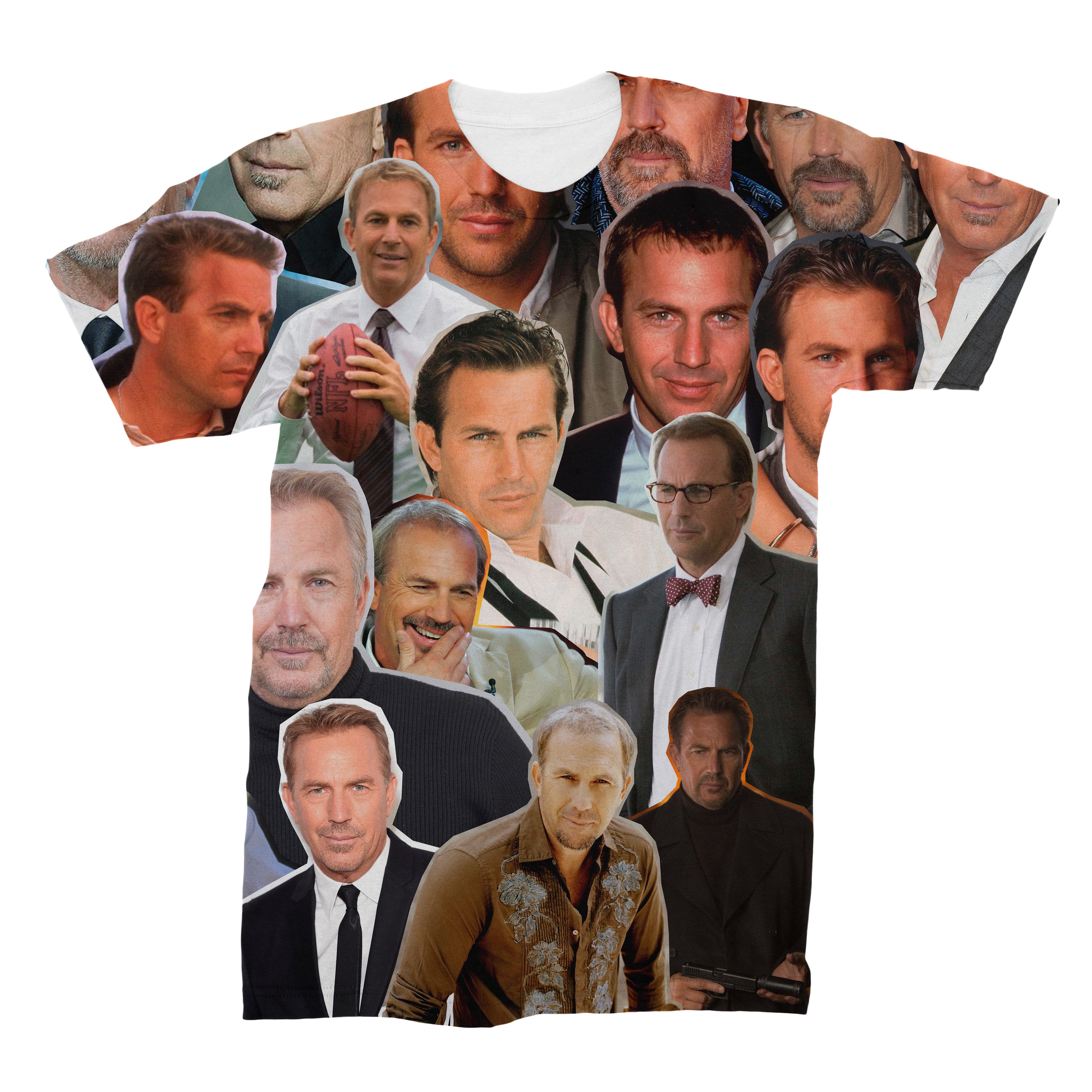 Kevin Costner 3D Collage Face T-Shirt