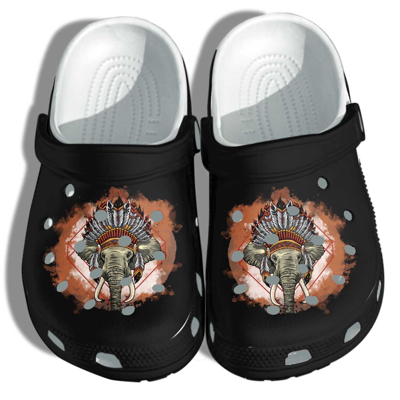 Elephants Native America Culture Shoes Crocs – Native Indian Elephant Croc Shoes Gifts Men Women