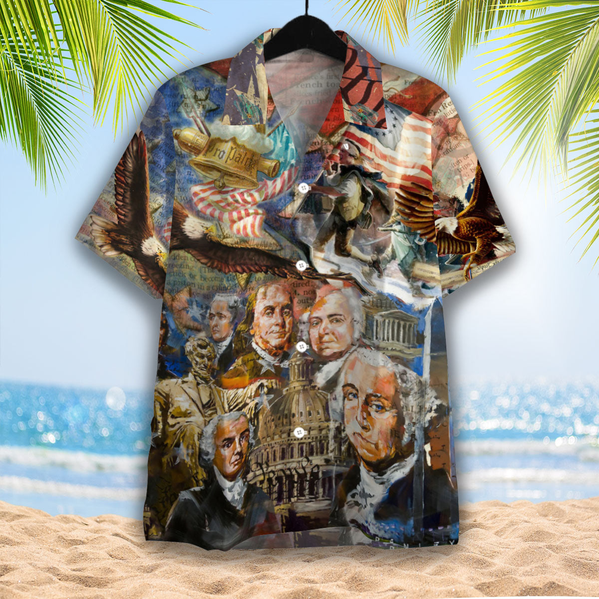 Of July My Patriotic Heart Beats Independence Day Hawaii Shirt For Men And Women Ha88798