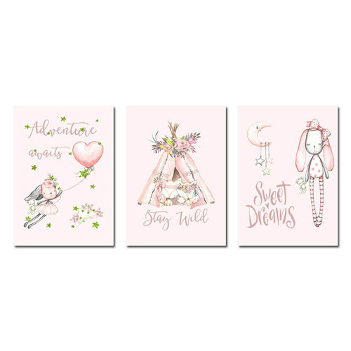 Nursery Cartoon Canvas Poster