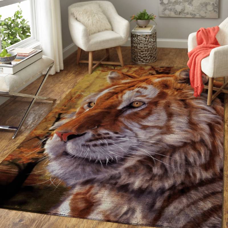 The Golden Tiger – Animals Area Rug Carpet