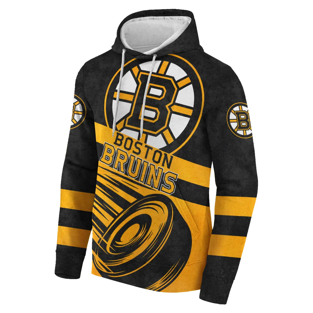 Ice Hockey Puck Boston Bruins National Hockey League All Over Prints Blnhl020924Bbhd  Hoodie