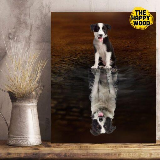 Border Collie Custom Vertical Canvas Poster For Home Decoration