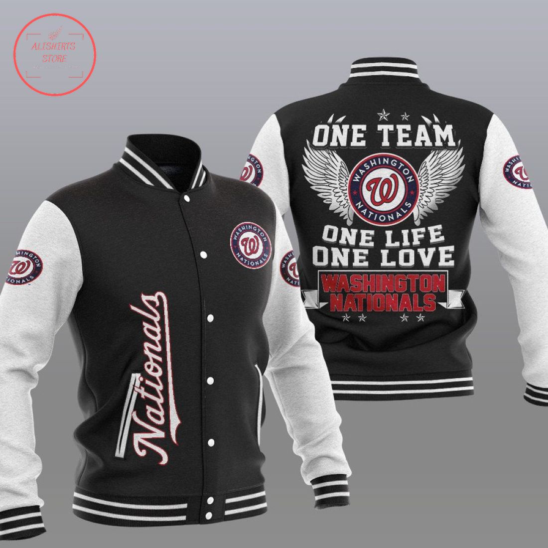 Washington Nationals Black Baseball Jacket