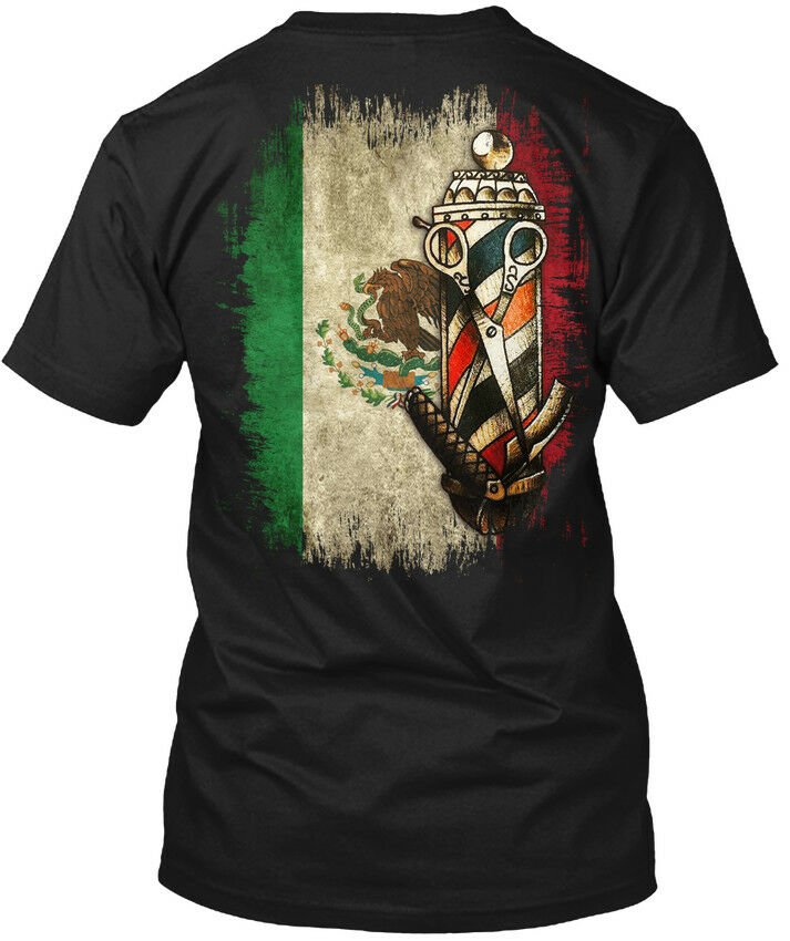 Barber Pole Mexican Flag Hanes Tagless Tee  Standard/Premium T-Shirt